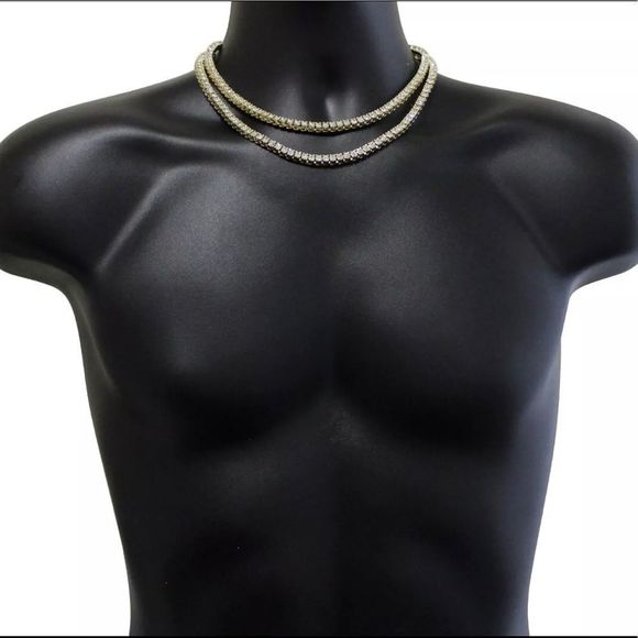 14K Tennis Chain Set - Picture 3 of 4